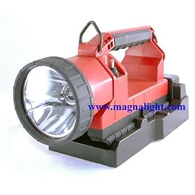 Magnalight Fire Rescue Light - LED Spotlight - 7 Hours Run Time Rechargeable Lithium Ion Battery -Charging Dock