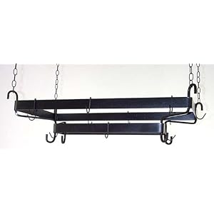 30'' French Display Pot Rack with 12 Hooks & Chain
