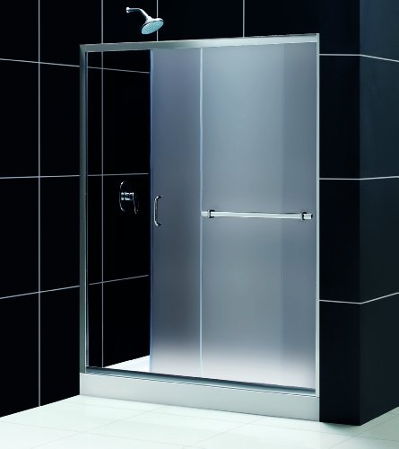 DreamLine DL-6093C-04FR Infinity Plus Frosted Glass Shower Door with 32â x 60â Amazon Center Drain S