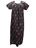 Brown Boho Hippy Kaftan Paisley Print Cotton Caftan Maxi Dress Beach Wear M / L
