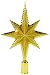Barcana 12-Inch Shatterproof Gold Northern Star Christmas Tree Topper