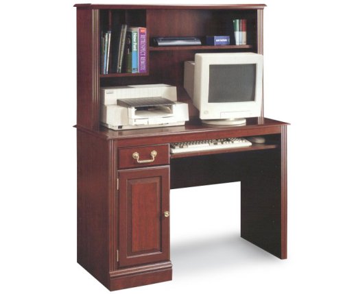 Classic Cherry Traditional Computer Desk with Hutch Roanoke Collection by Sauder Office Furniture -