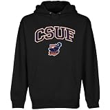 NCAA Cal State Fullerton Titans Black Logo Arch Applique Midweight Pullover Hoody