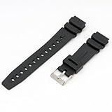 Voguestrap TX1955 Allstrap 19mm Black Long-Length Fits Casio Illuminator Watchband