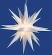 14" Lighted White Moravian Star Hanging Christmas Light