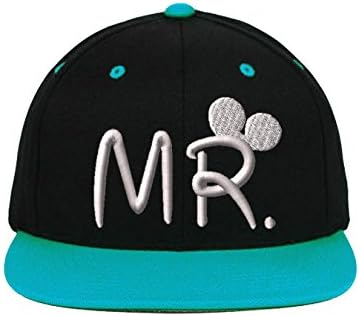 Mr Mrs-2Snapback-Black Teal Brim