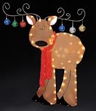 42 Whimsical Reindeer with Ornaments Lighted Outdoor Christmas Yard Art
