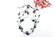 Jackie, Swarovski crystal multi-strand necklace, 17" - Jet
