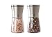 ONE DAY SALE - Best Salt and Pepper Grinder Set by K&T - Stainless Steel Multi Spices Mill with Ceramic Grinder Mechanism - Salt Grinder - Free eBook