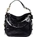 Coach Large Patent Zoe Shoulder Bag Tote 12766 Black