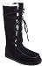 BEARPAW WOMENS BOOTS 450 DIVA SHEEPSKIN (8, BLACK)