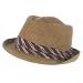 New Diamond Crown Stingy Brim Fedora Trilby Hat Brown - Medium