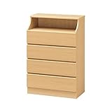 木製シンプルチェスト/タンス ナチュラル 【CHESCA】チェスカ