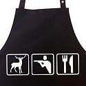 Jäger Triathlon - Grillschürze, Kochschürze, Küchenschürze, Latzschürze mit verstellbarem Nackenband und Seitentasche - Die Geschenkidee!