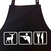 J�ger Triathlon - Grillsch�rze, Kochsch�rze, K�chensch�rze, Latzsch�rze mit verstellbarem Nackenband und Seitentasche - Die Geschenkidee!