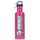 Minnesota Vikings NFL 26oz Pink Stainless Steel Water Bottle
