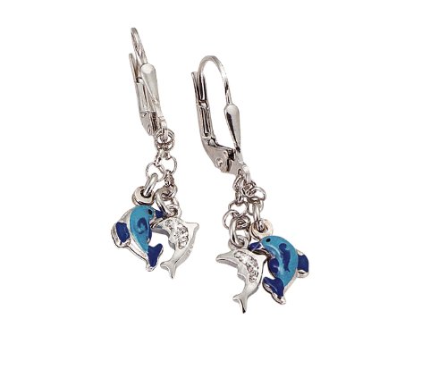 SCOUT Kinderschmuck Ohrstecker 925 Sterling Silber Delfine mit Zirkonia und handemailliert Preisvergleich
