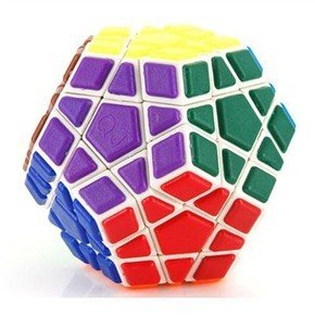 QJ Megaminx Tile Puzzle Cube White-image