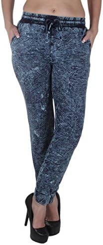 JFP1464 - LAVO Jeans - Elastic Waist Jogger Capri Pants in Green Size M