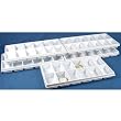 60 Slot Pocket Watch Jewelry White Case Display Trays