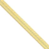 5.5mm, 14 Karat Yellow Gold, Silky Herringbone Chain - 18 inch