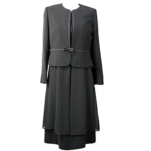 【B-GALLERY】ロングブラウス付き3点スーツ(110436454) ［ブラックフォーマル 喪服 礼服 通年 葬儀 卒業式 葬式 ジャケット ブラウス ワンピース］