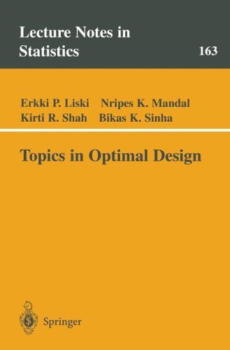 Topics in Optimal Design (Lecture Notes in Statistics)