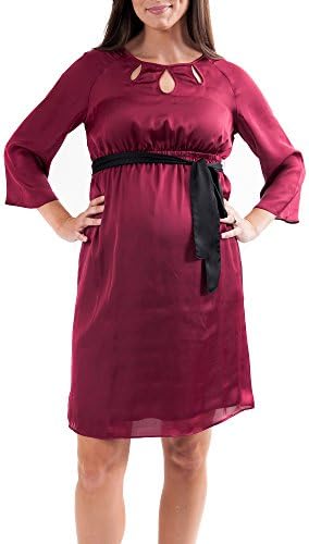 Women's Labor of Love Maternity Keyhole Jewel Tone Dress (Large)