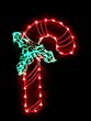 16" Lighted Candy Cane Christmas Window Silhouette Decoration
