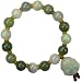 Natural Grade A Jadeite Jade 12mm Beaded Buddha Charm Bracelet
