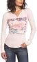 Lucky Brand Women's Peace & Karma Thermal Tee,Blush,Small