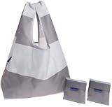 BAGGU Reusable Shopping Tote - 3-Pack,Grey Stripe,one size