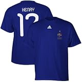Thierry Henry #12 France Soccer adidas Royal 2010 World Cup Name and Number T-Shirt