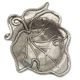 Solid Pewter Teabag Holder, Vineyard (Grape Leaf), Made in USA