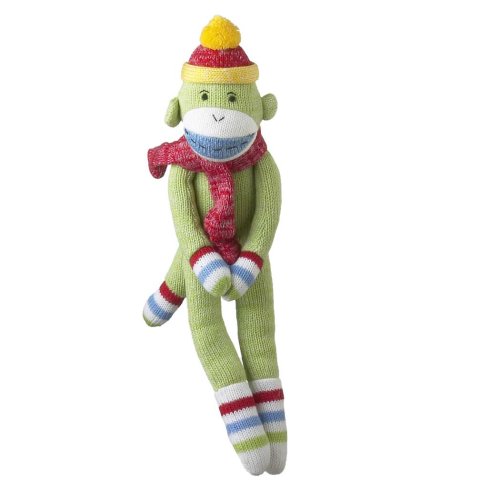 41iONLGF4TL JoJo the Sock Monkey   Small Green Stuffed Animal