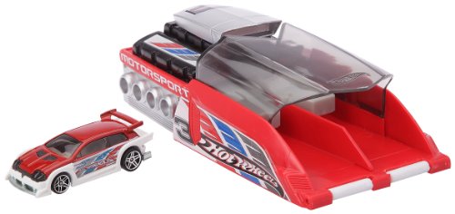 Imagen 3 de Mattel - C4325 - Coches miniatura - Hot Wheels ® - Lanzador de Super Double - Accesorios - Power Turbo 2X (TM) - Blanco y Rojo