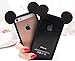 DECO FAIRY? Lovely Animal Black Ears Silicone TPU Bumper for iPhone 5 / 5S- Bear Ears/ Mouse Ears/ Cat Ears