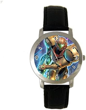 Metroid Prime Trilogy Custom Diy Personalized Photo Analog Watch with Black Leather Perfect Gift