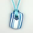 Limited Edition Murano Glass Pendant - Kalahari (Turquoise and White)