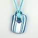 Limited Edition Murano Glass Pendant - Kalahari (Turquoise and White)