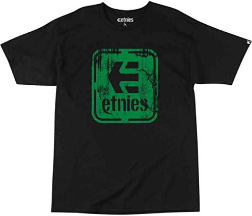 Etnies Youth Boys Stamped Short-Sleeve T-Shirt/Tee, Black, Large