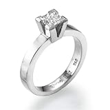 1.50 Carat G-H / VS2 Princess Cut Diamond Solitaire Platinum Engagement Ring