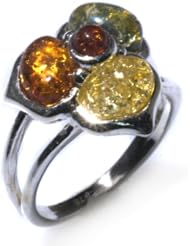 Sterling Silver Multi-Color Amber May Collection Ring