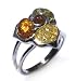 Sterling Silver Multi-Color Amber May Collection Ring Sterling Silver Multi-Color Amber May Collection Ring