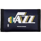 NBA Utah Jazz Navy Blue Nylon Tri-Fold Wallet