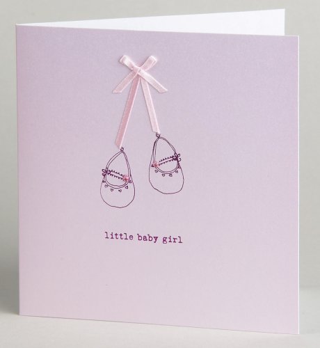 Baby Girl Booties Card