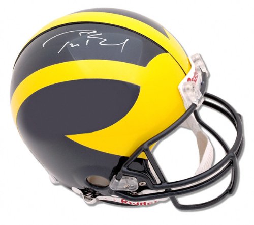 Tom Brady Michigan Wolverines Autographed Full Size Pro Style Helmet