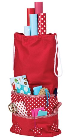 Red GIFTWRAP STORAGE BAG womens gift idea