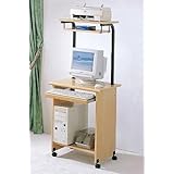 NEW COMPUTER WORKSTATION ON WHEELS W. PRINTER SHELF