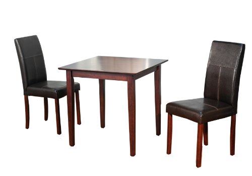 TMS Bettega Parson Dining Set, 3-Piece, Espresso